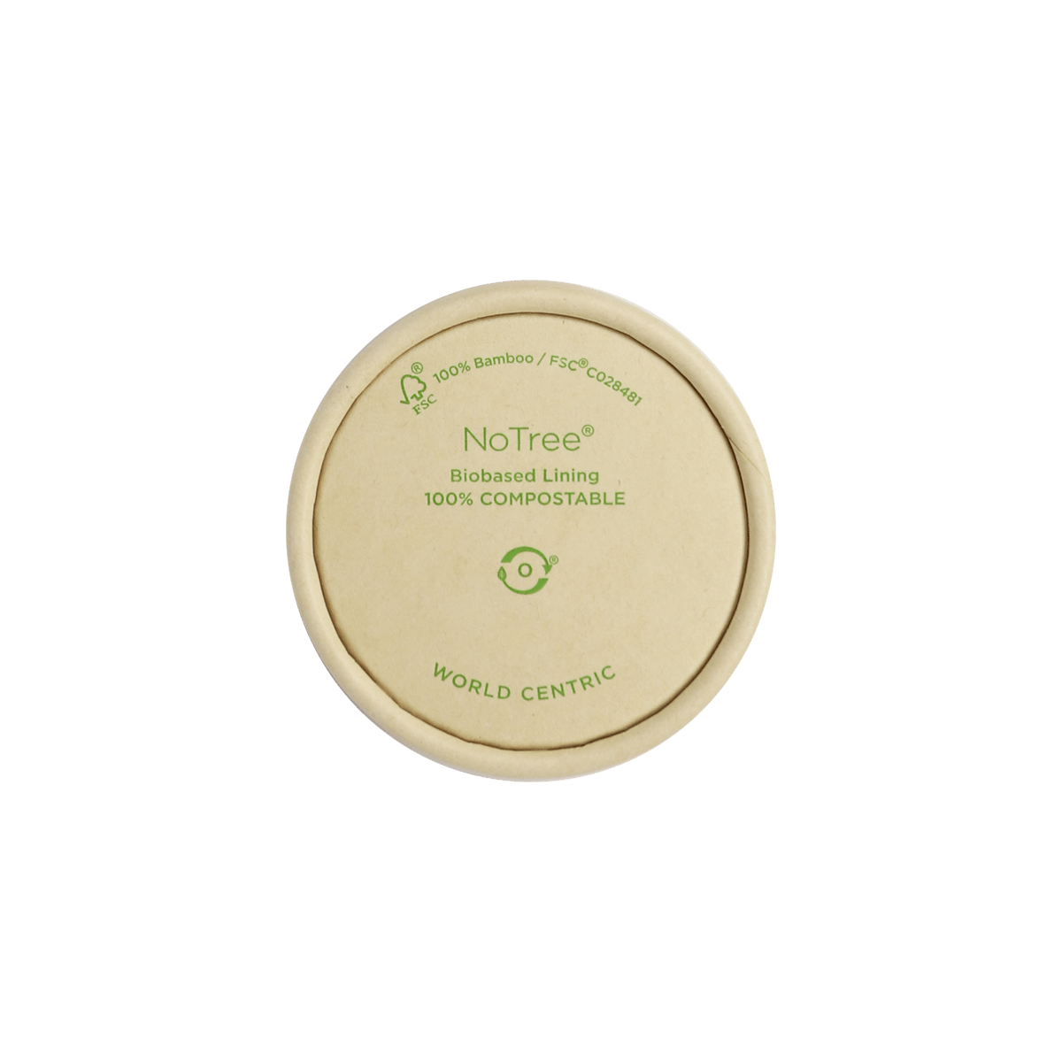World Centric Compostable NoTree Paper Lid for 2 oz Portion Cups (QTY 1000), SKU SFL-NT-2