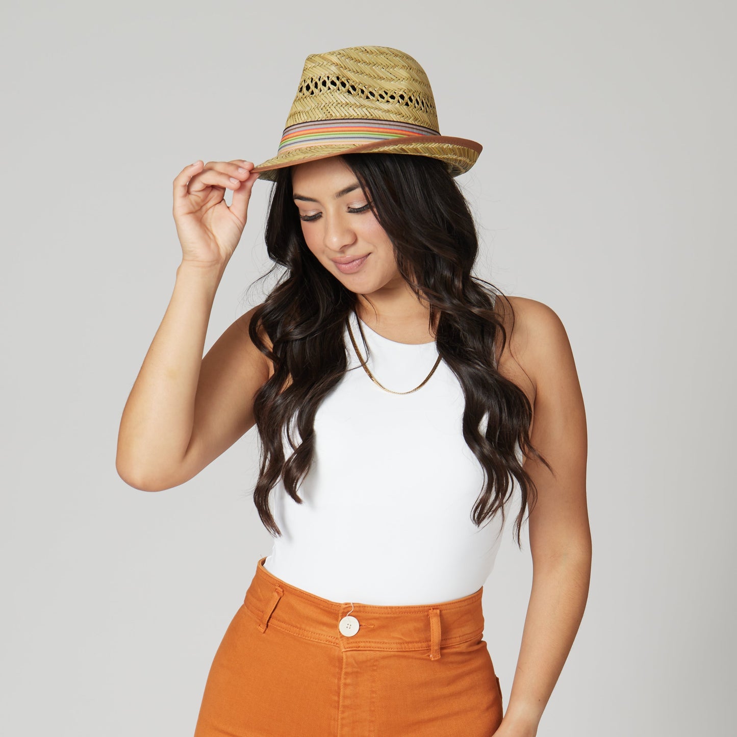 Womens Seagrass Fedora