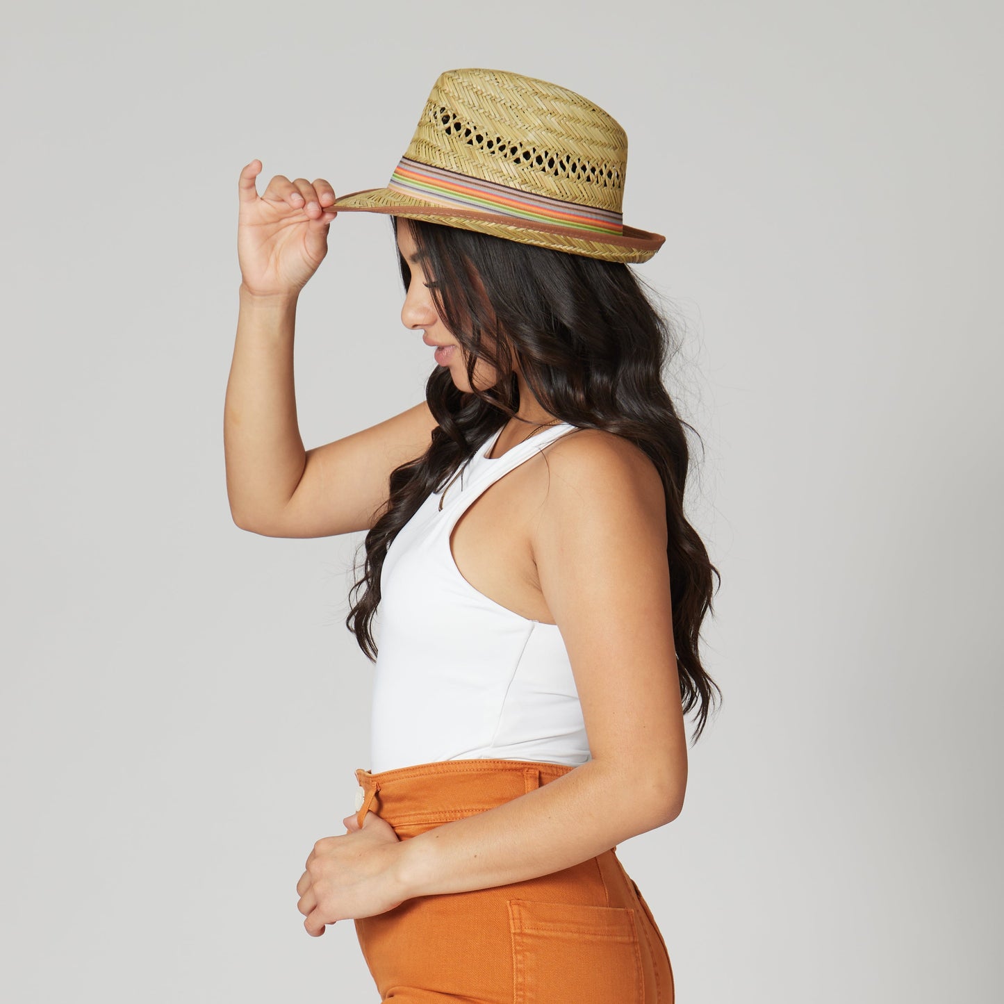 Womens Seagrass Fedora