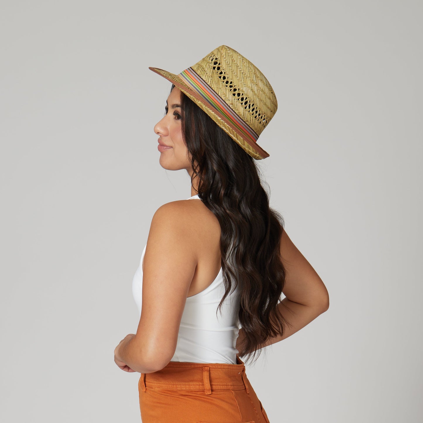 Womens Seagrass Fedora