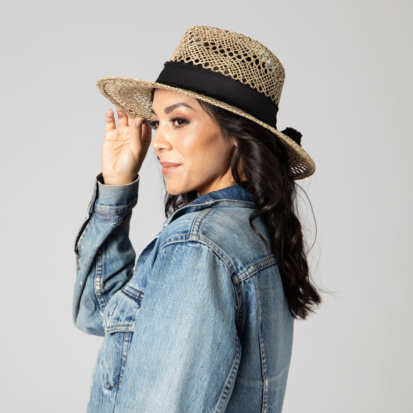 By The Sea Open Weave Fedora