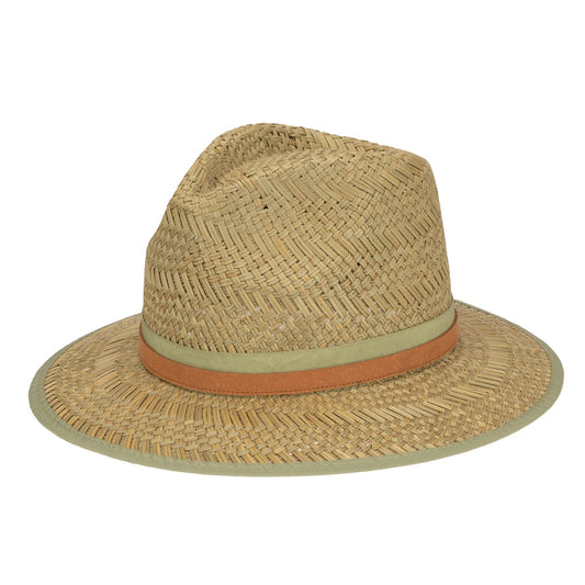 Mens Seagrass Stingy Brim Fedora