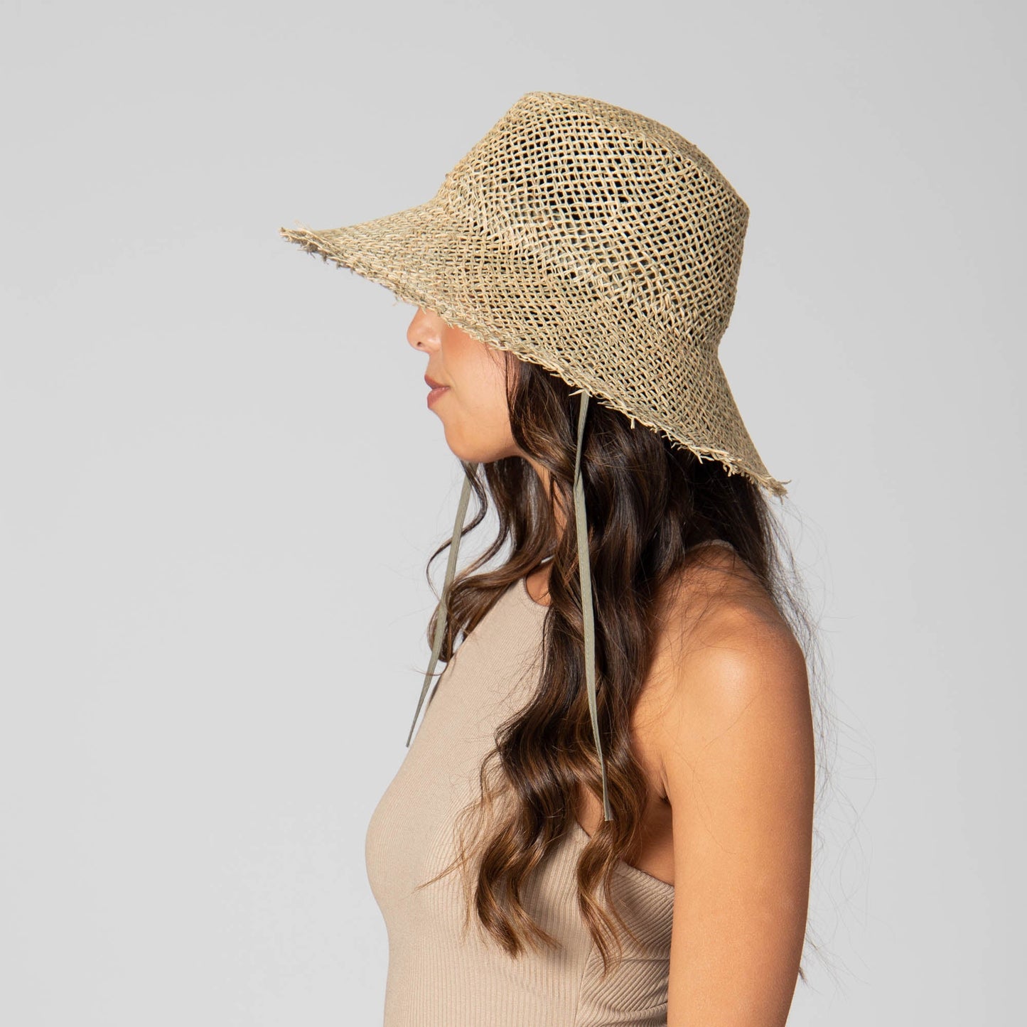 Easy Going - Seagrass Bucket Hat with Raw Edge