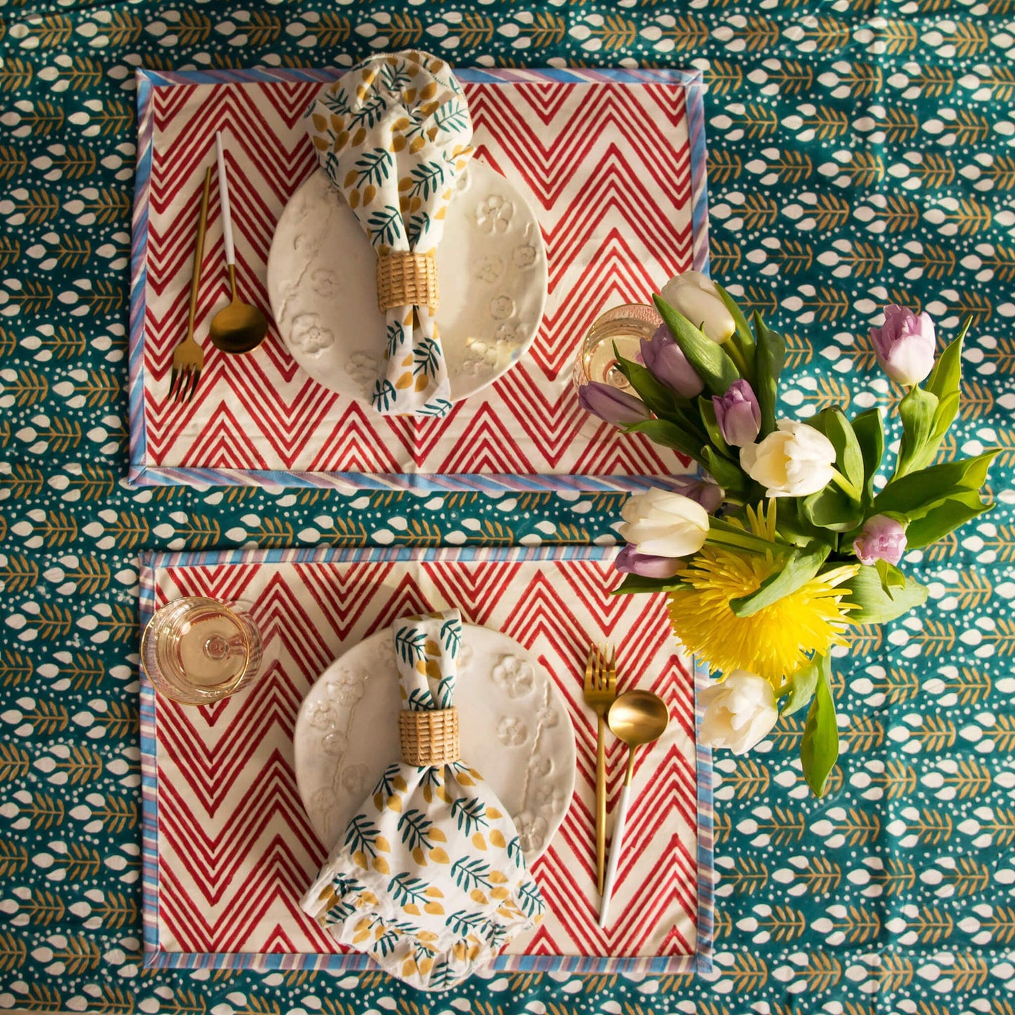 Set of 4 Zig Zag Placemats