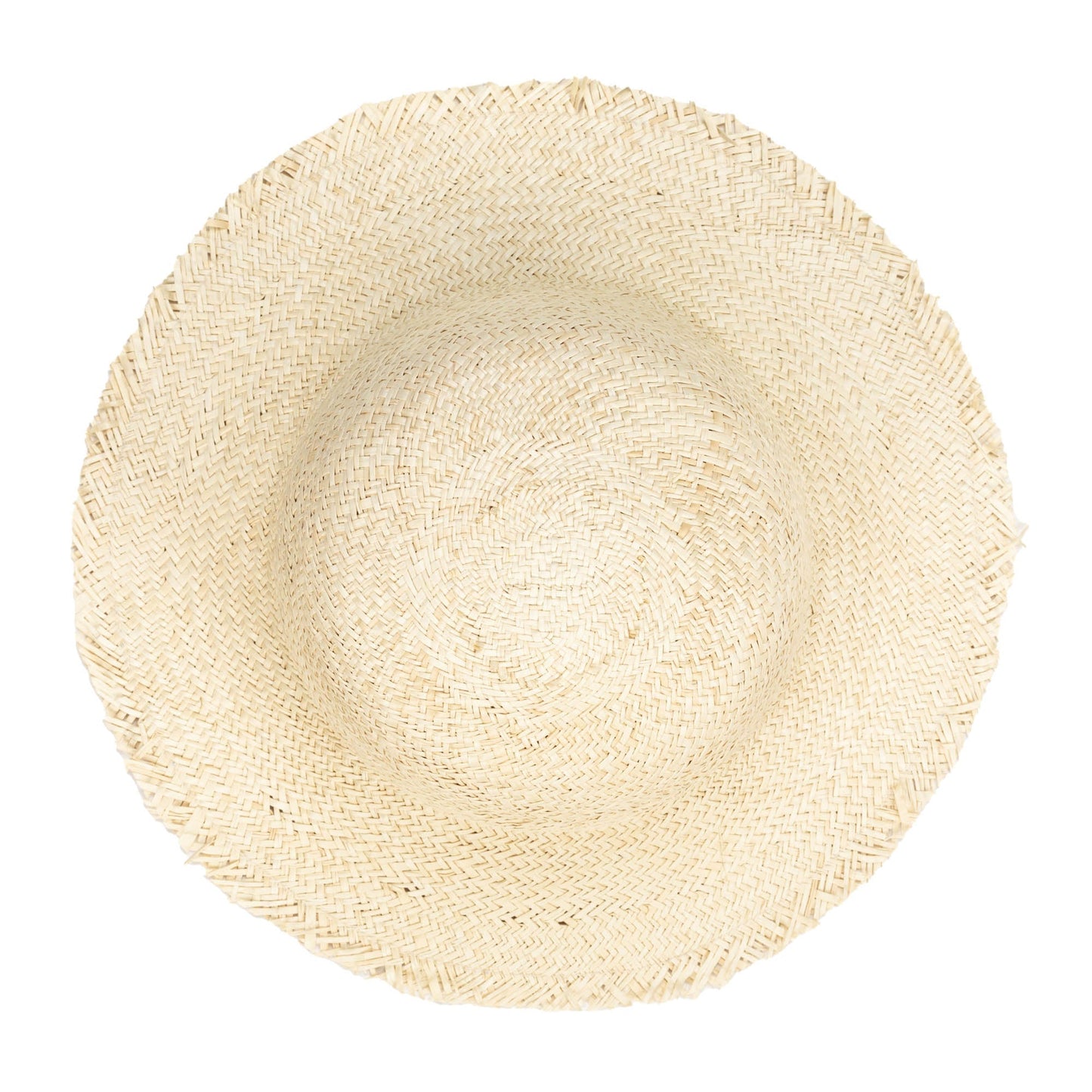 Naturalist - Palm Straw Bucket with Raw Edge