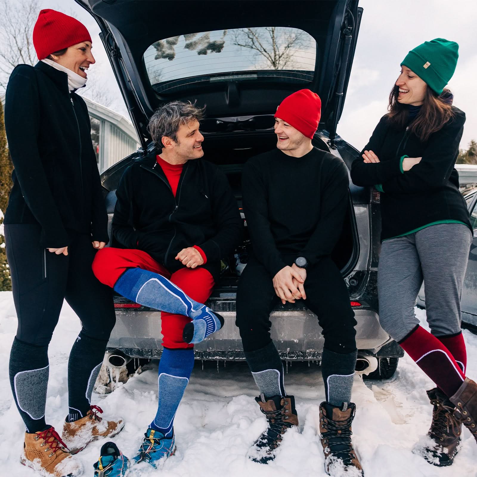 Merino Wool Ski Socks - Micro Cushion - Over The Calf - Osadia Concept Store