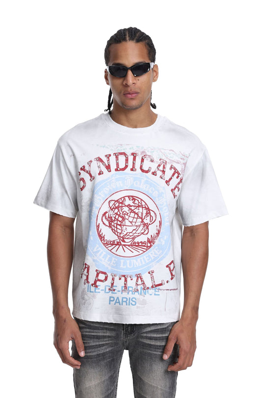 Syndicate Capital P Tee - White