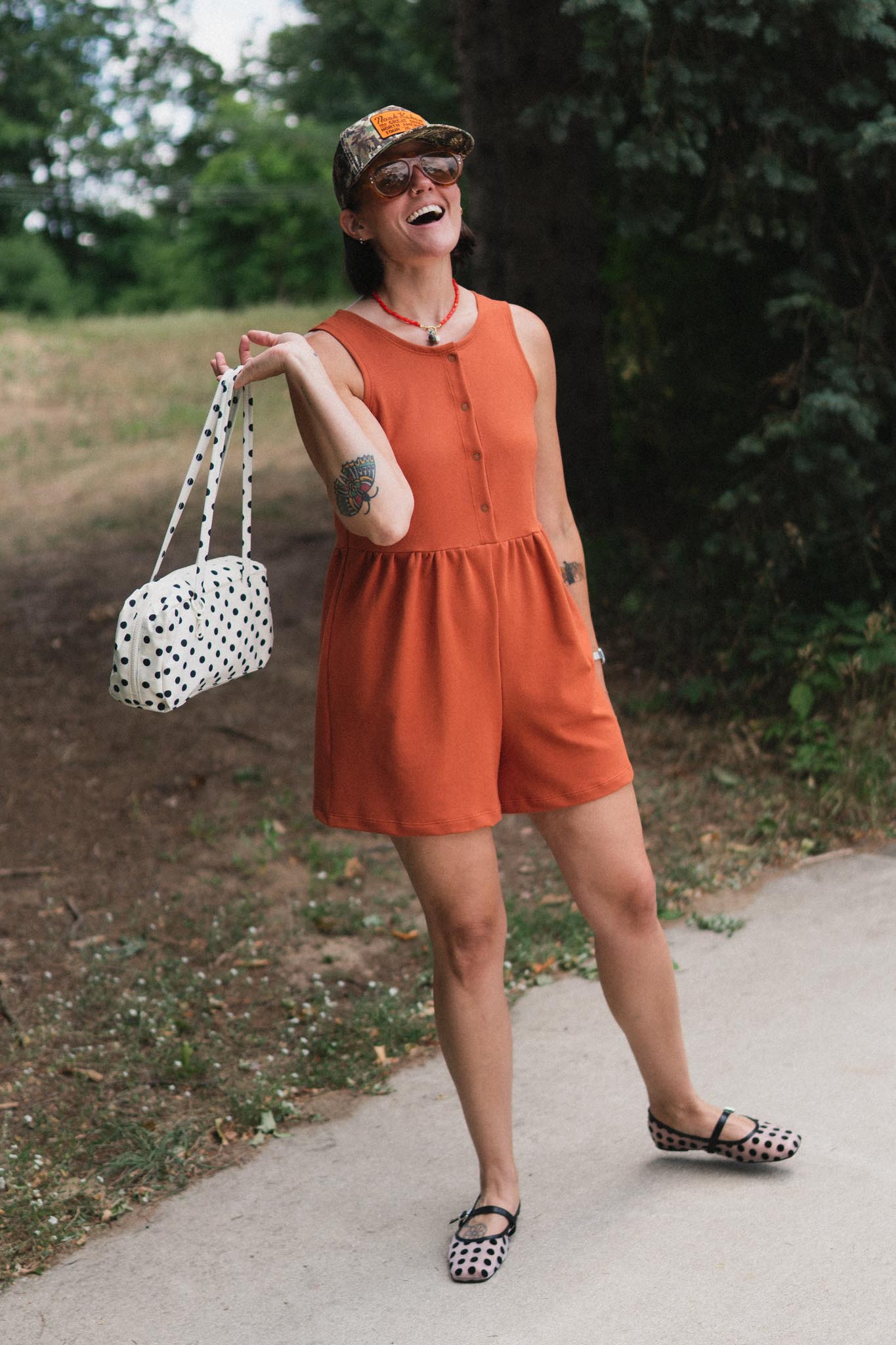 Marianne Romper in Persimmon