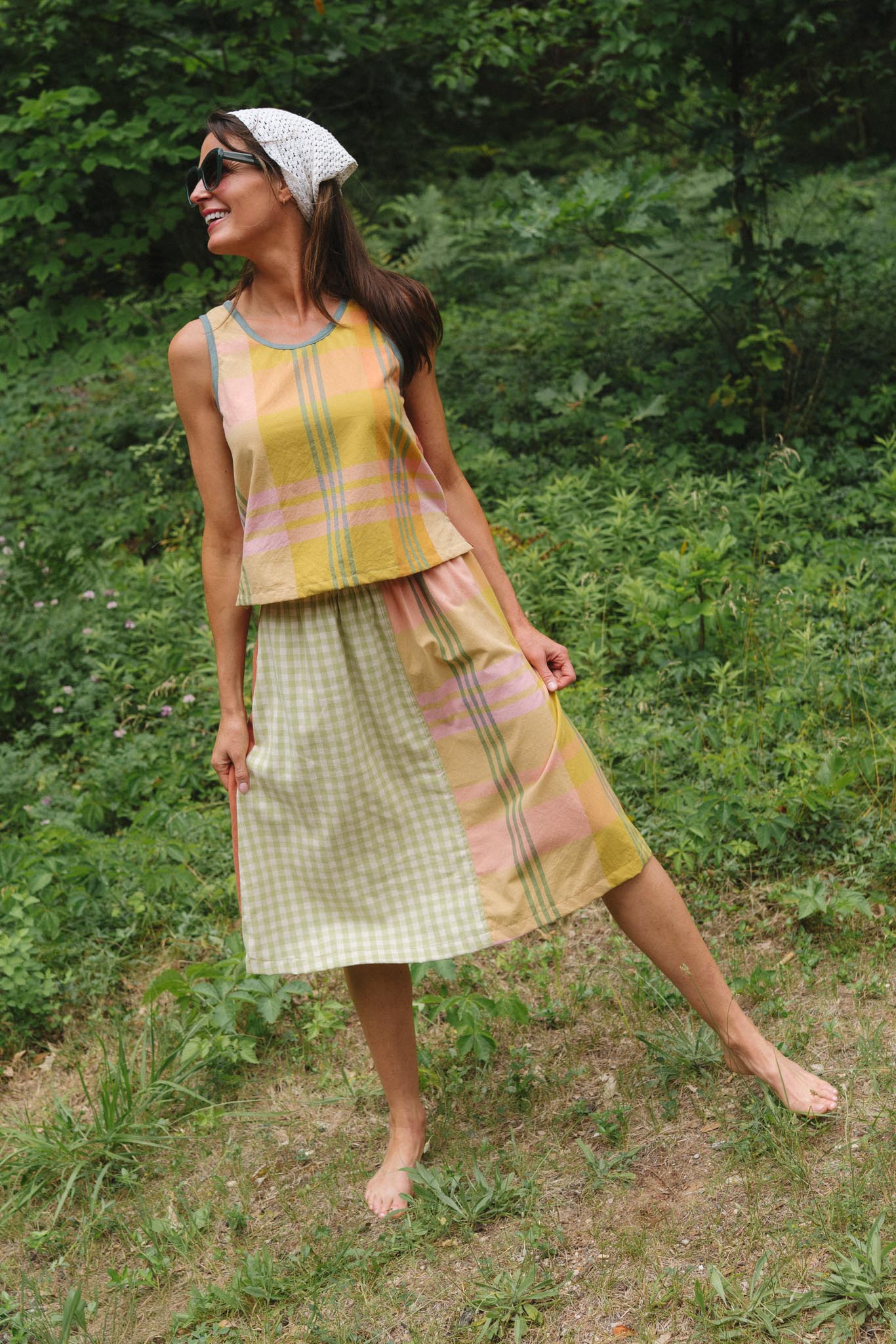 Evening Midi Skirt (Updated) in Papaya