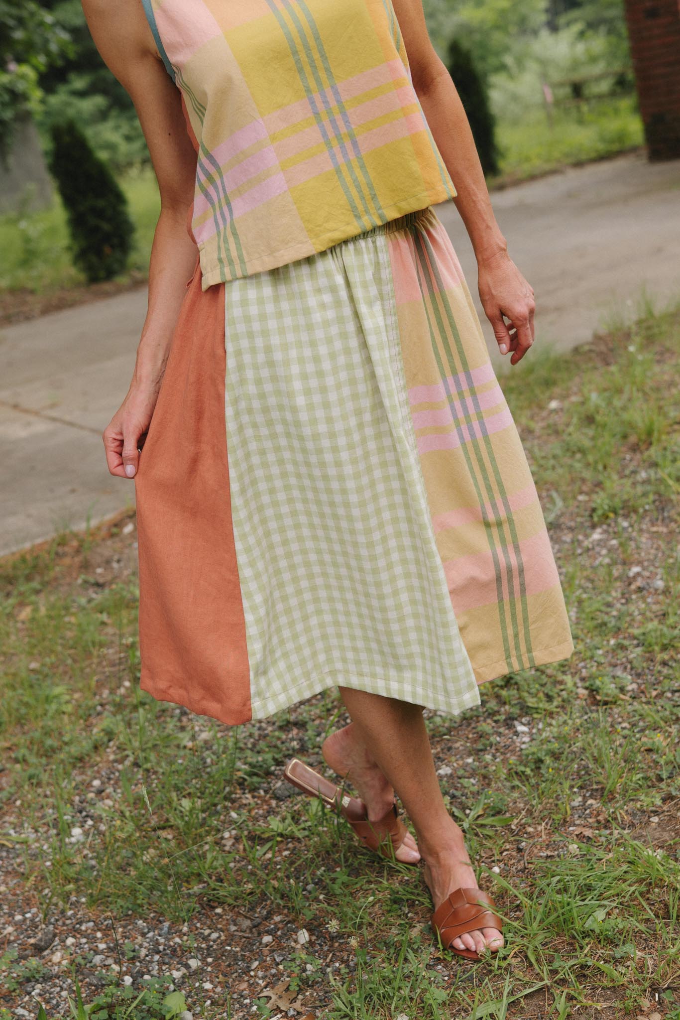 Evening Midi Skirt (Updated) in Papaya