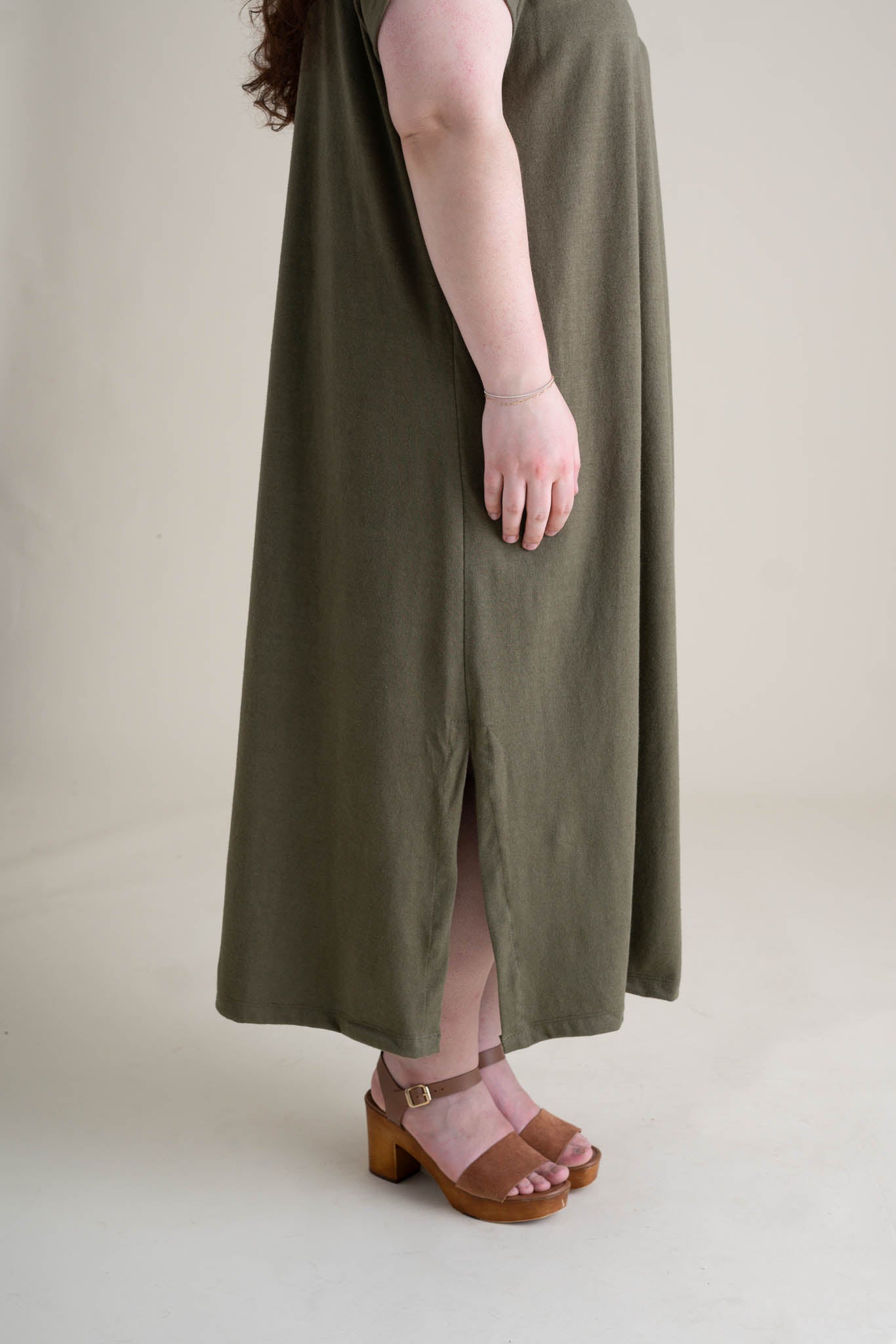 Cairo Dress in Moss