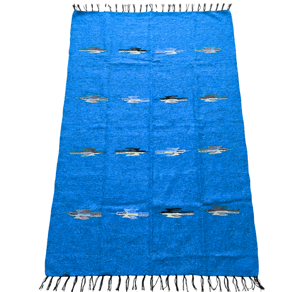 Aqua Blue Baja Thunderbird Blanket