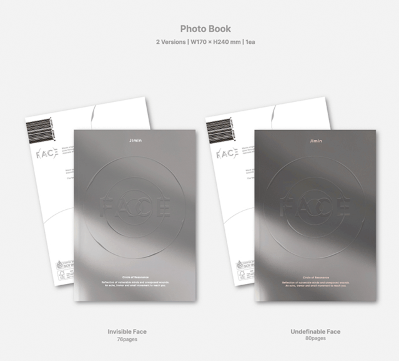 BTS Jimin First 1st Solo Album - Face (Unsealed, No Inclusions)