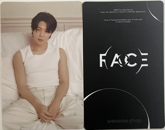 BTS Jimin - "Face" First Solo Album Official Pob Photocards