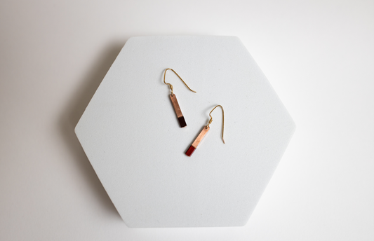 Get Ready Earrings | Repurposed Copper Hairpin for Electric Vehicles | Gold Plated Ear Wire
