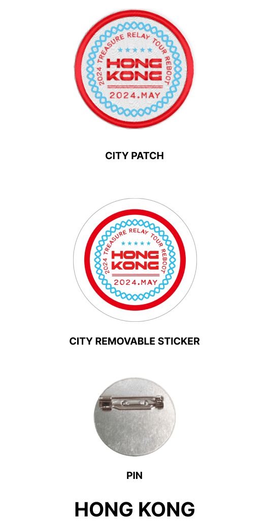 Treasure - Reboot 2024 Treasure Relay Tour Official MD Treasure Patch Set City