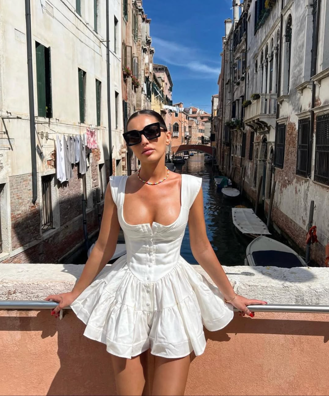 The Elisabeth Romper Dress - White Silk - Osadia Concept Store