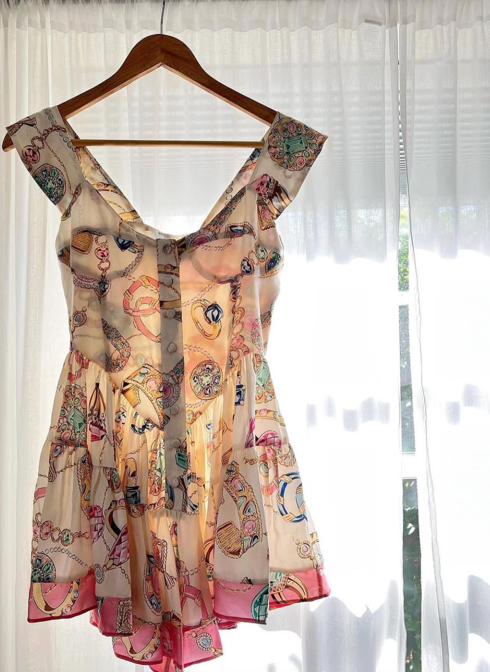 The Iconic Vintage Jewelry Scarf Print Elisabeth Romper