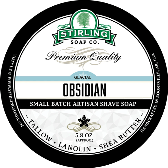 Stirling Soap Co. Glacial - Obsidian Shaving Collection