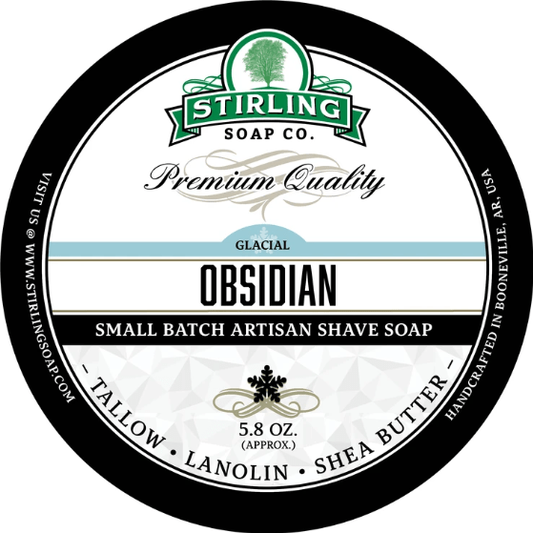 Stirling Soap Co. Glacial - Obsidian Shaving Collection