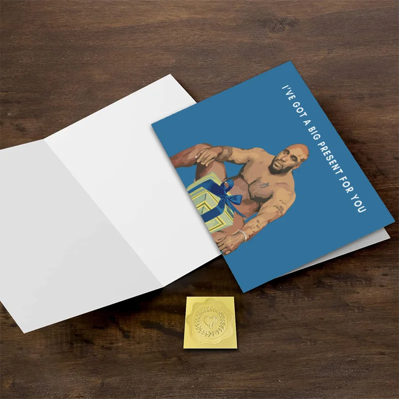 1 pc funny birthday card, creative blessing card, the best gift for best friends, colleagues, and brothers.