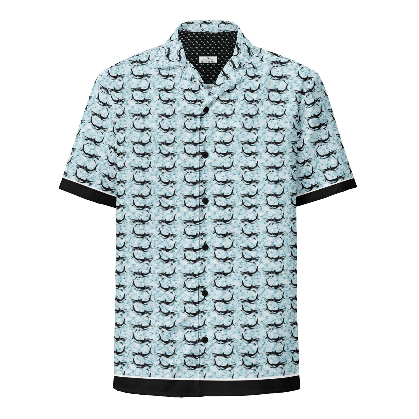 Shark Frenzy Button Down Hawaiian Shirt