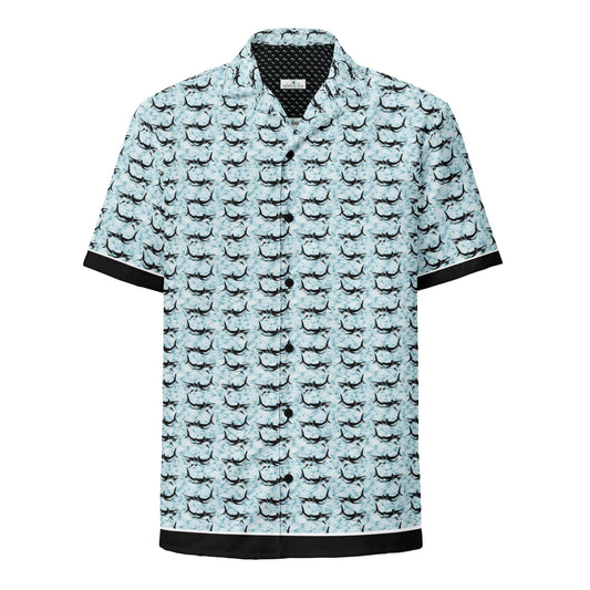 Shark Frenzy Button Down Hawaiian Shirt