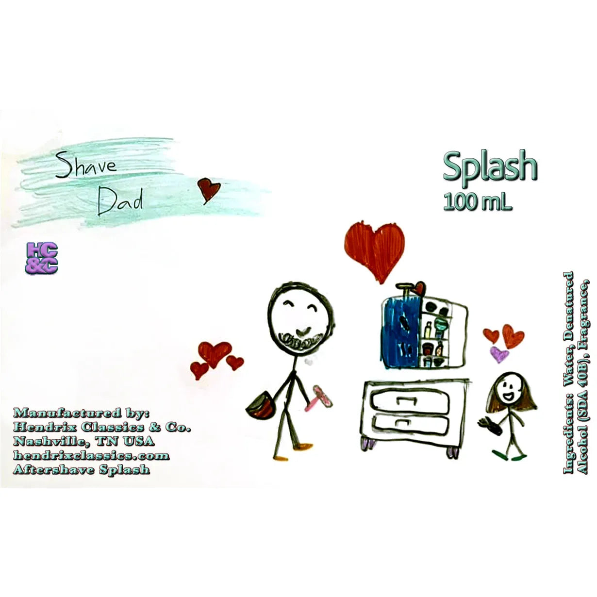 HC&C Shave Dad: Kid's Edition Aftershave Splash 100ml