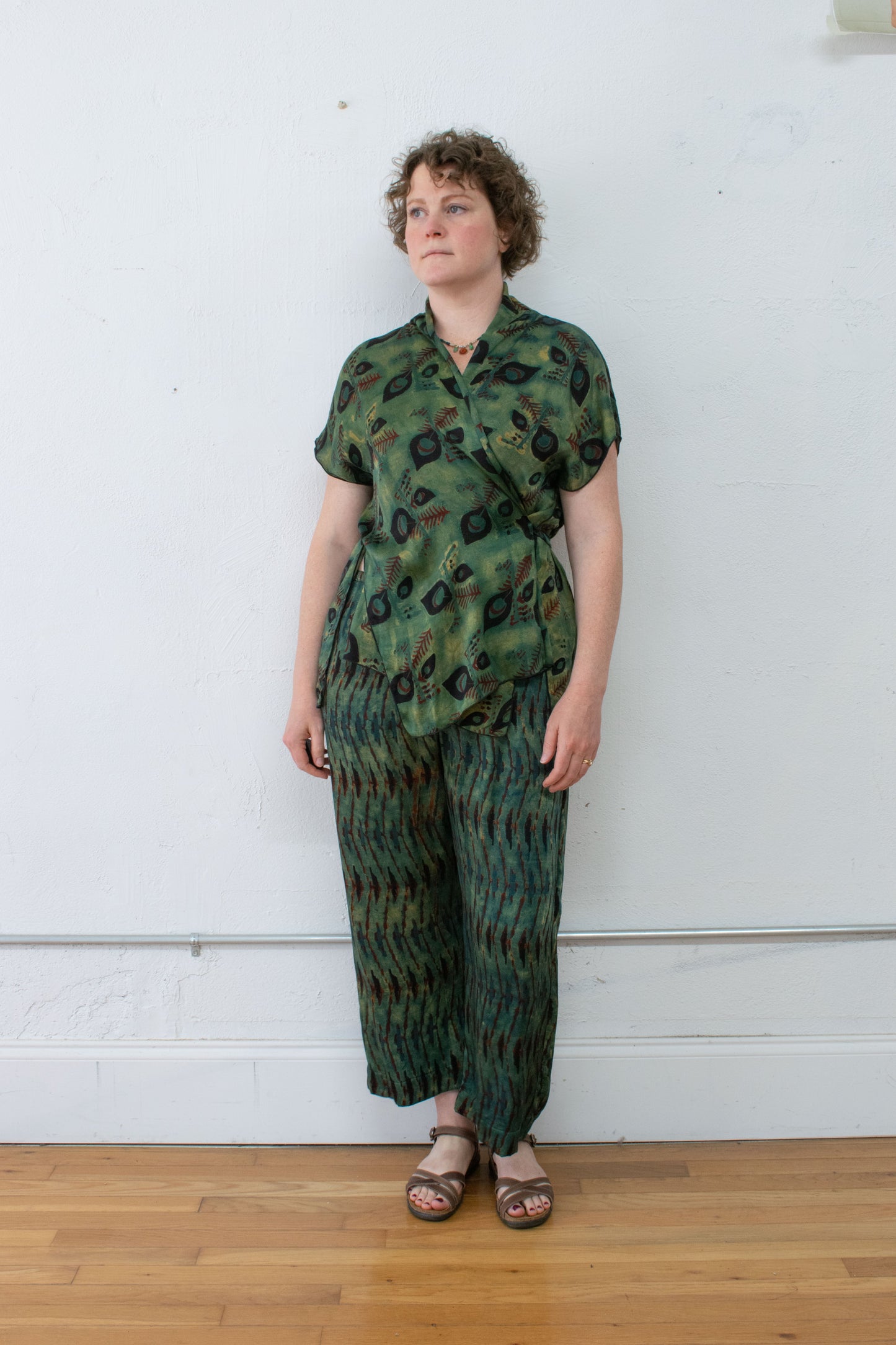 Ajrakh Zero-Waste Modal & Silk Uno Wrap Top