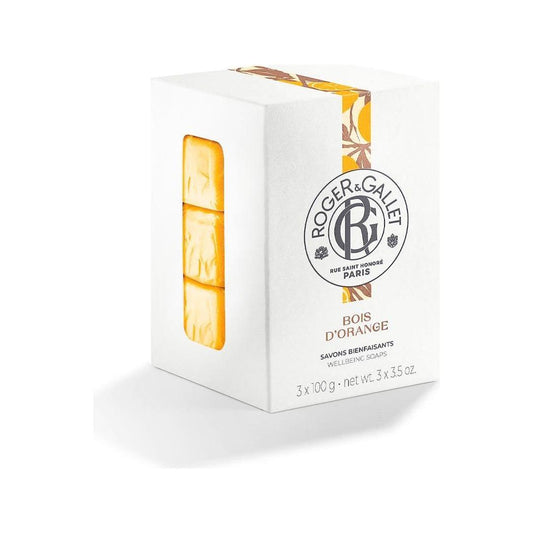 Roger & Gallet Bois d'Orange (Orange Wood) Wellbeing Soaps Box of 3x3.5 oz
