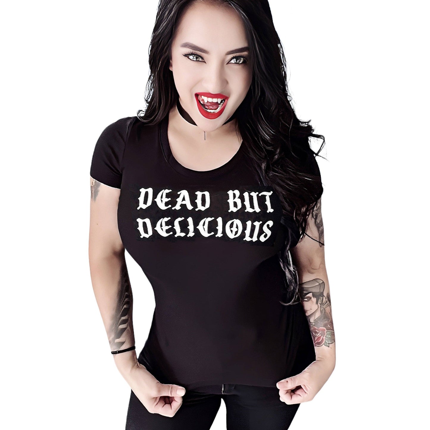 Sizes S-3X Dead But Delicious Living Dead Girl Tee in Black Plus Size Available