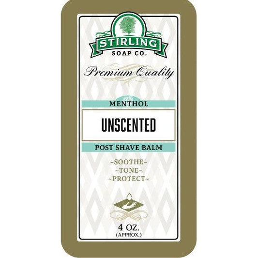 Stirling Soap Co. Menthol Unscented Post Shave Balm 4 Oz