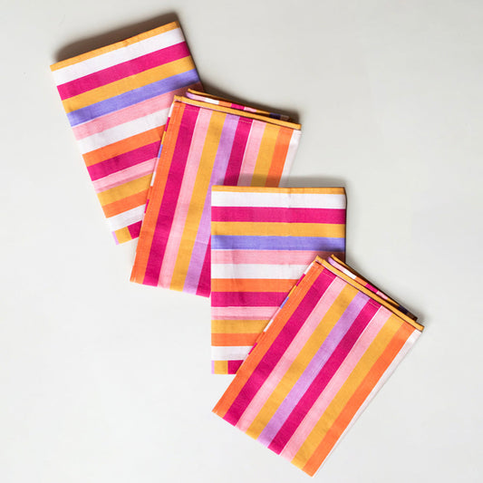Bright Stripe Organic Napkin, 4-pack