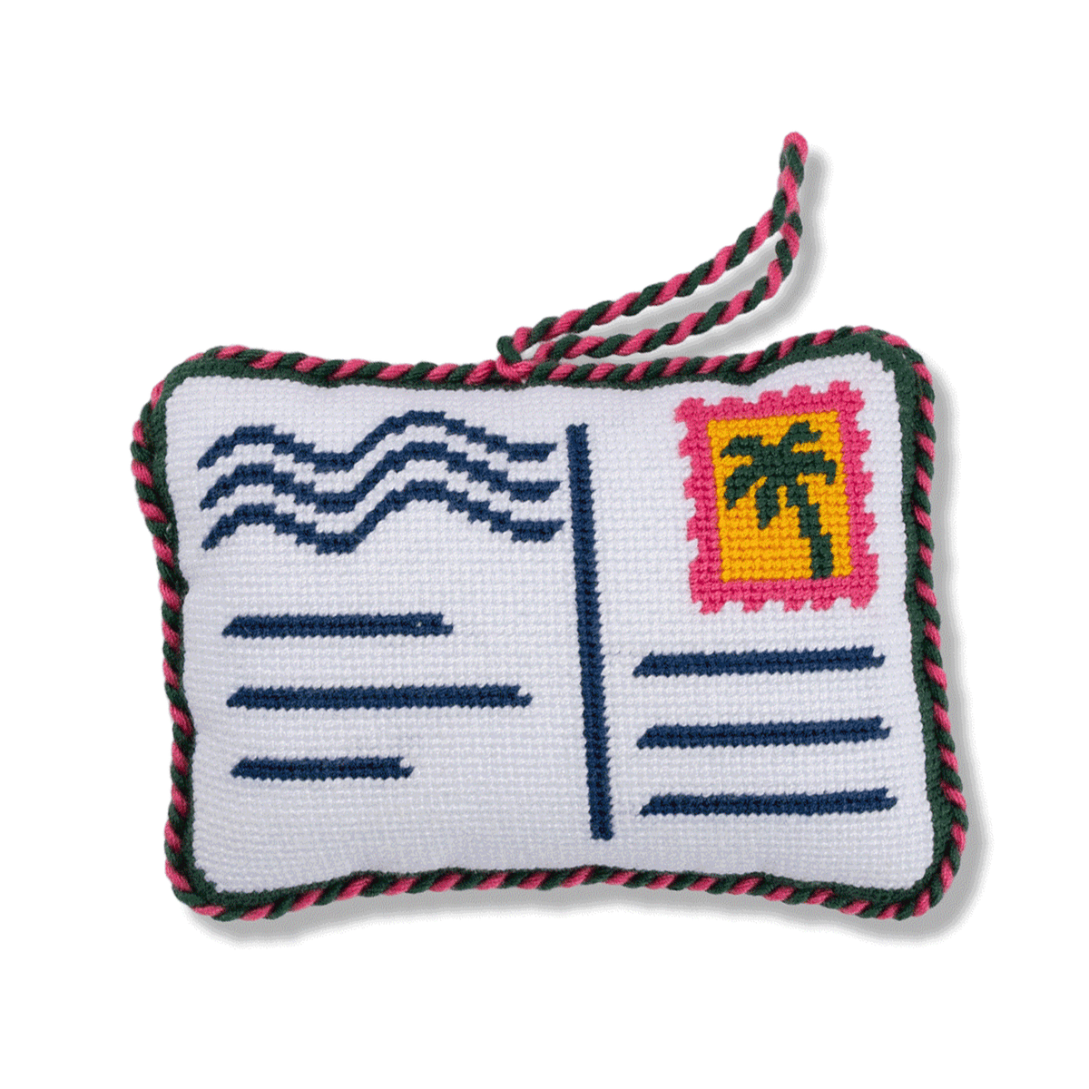 Needlepoint Icon Ornament - Postcard
