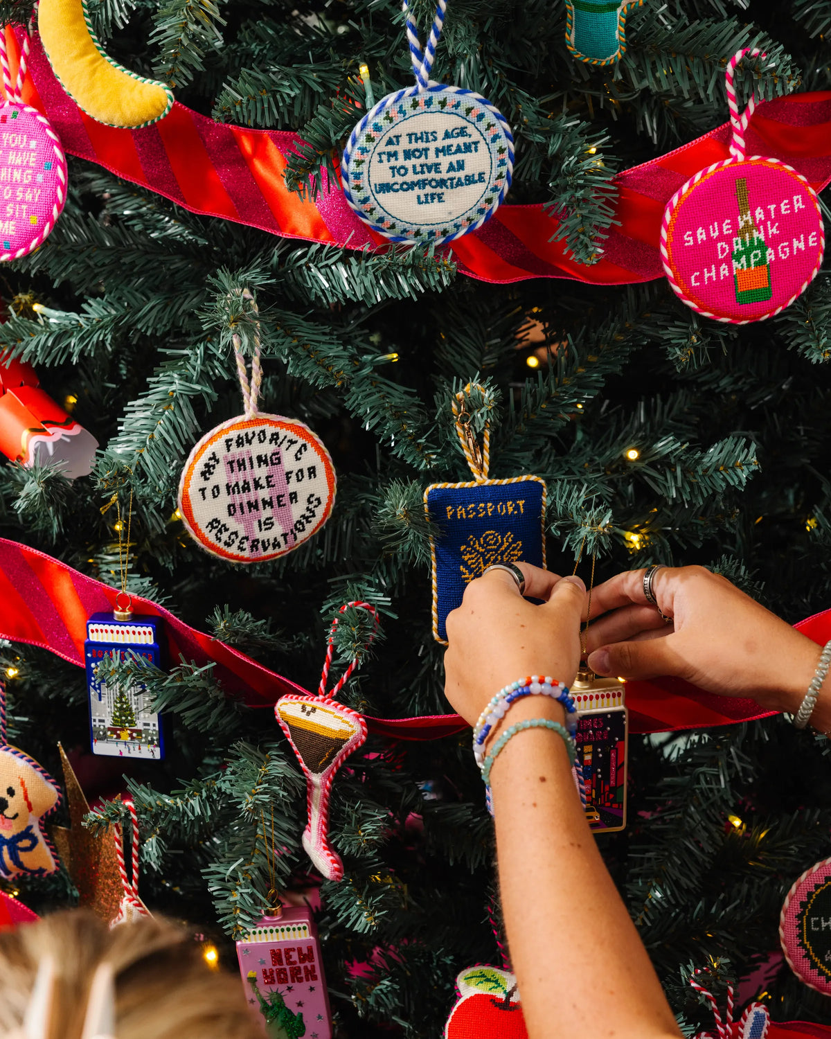 Needlepoint Ornament - Save Water
