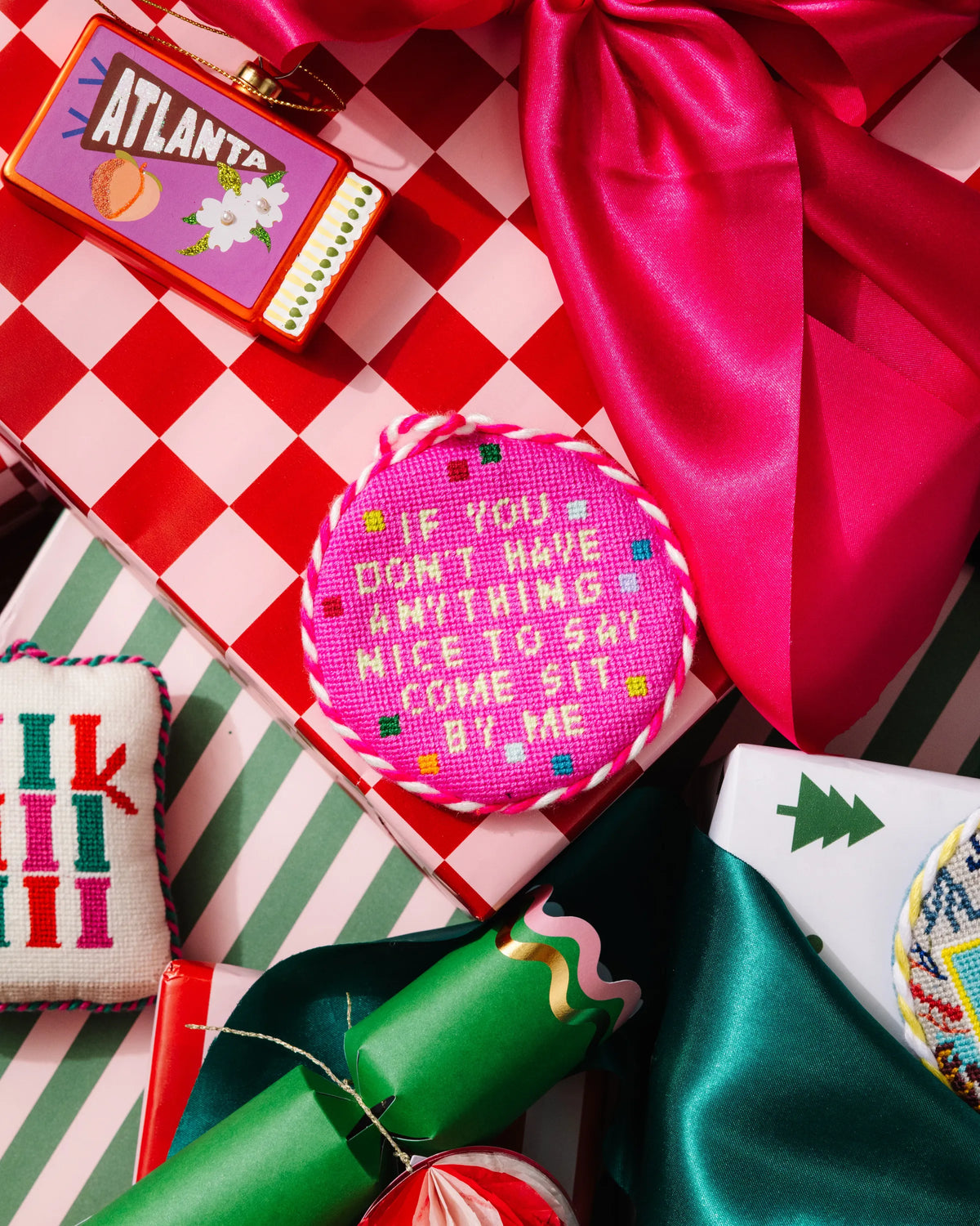 Needlepoint Ornament - Come Sit By Me