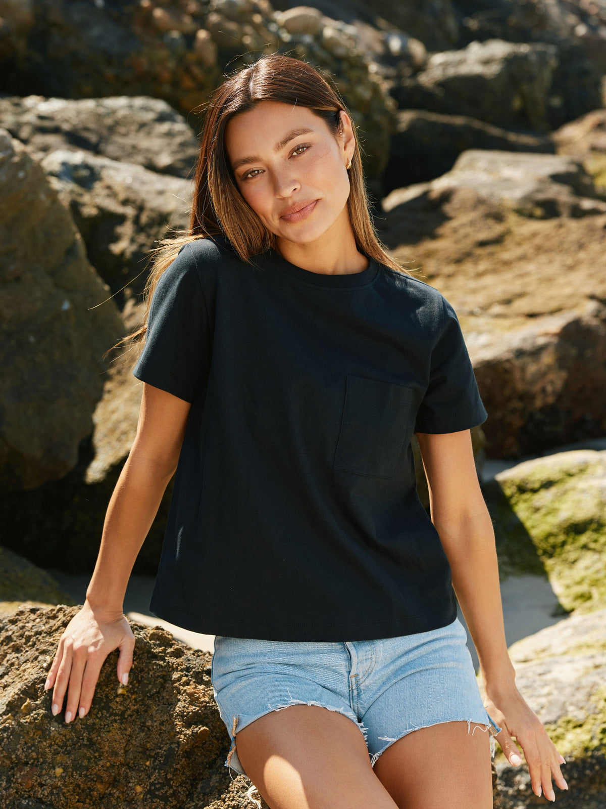 Beth Essential Jersey Pocket Tee
