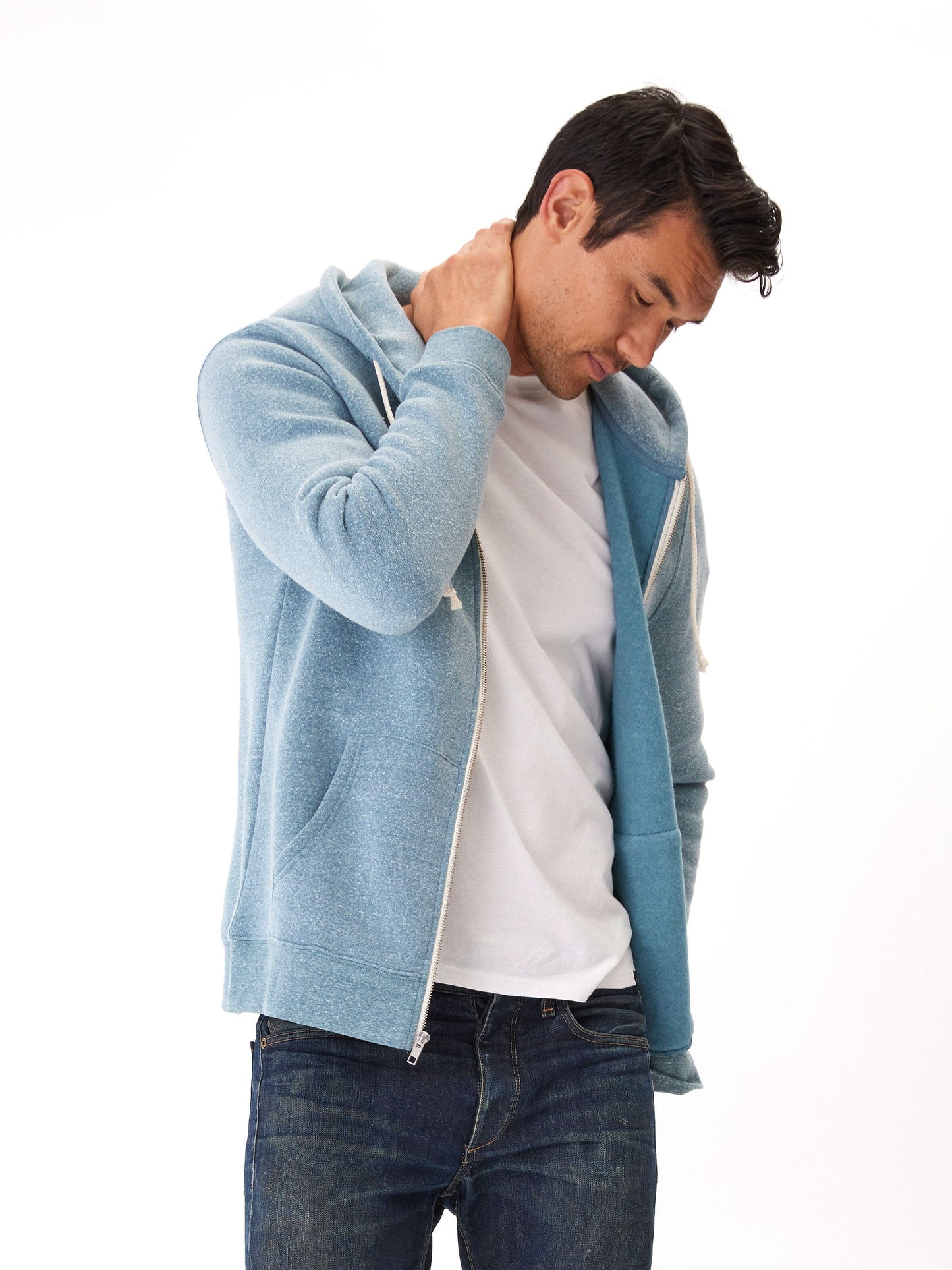 Triblend Zip Fleece Hoodie