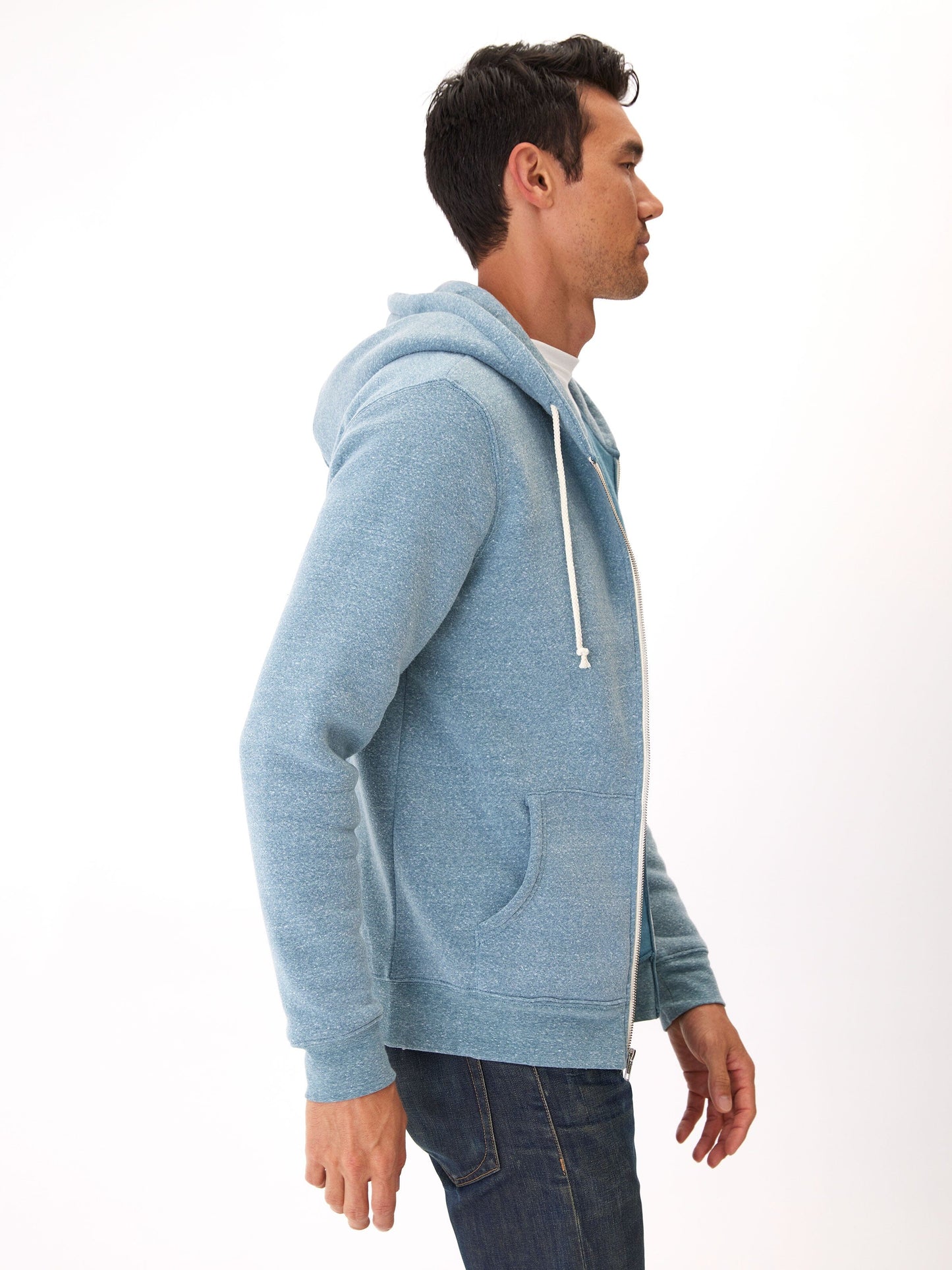 Triblend Zip Fleece Hoodie