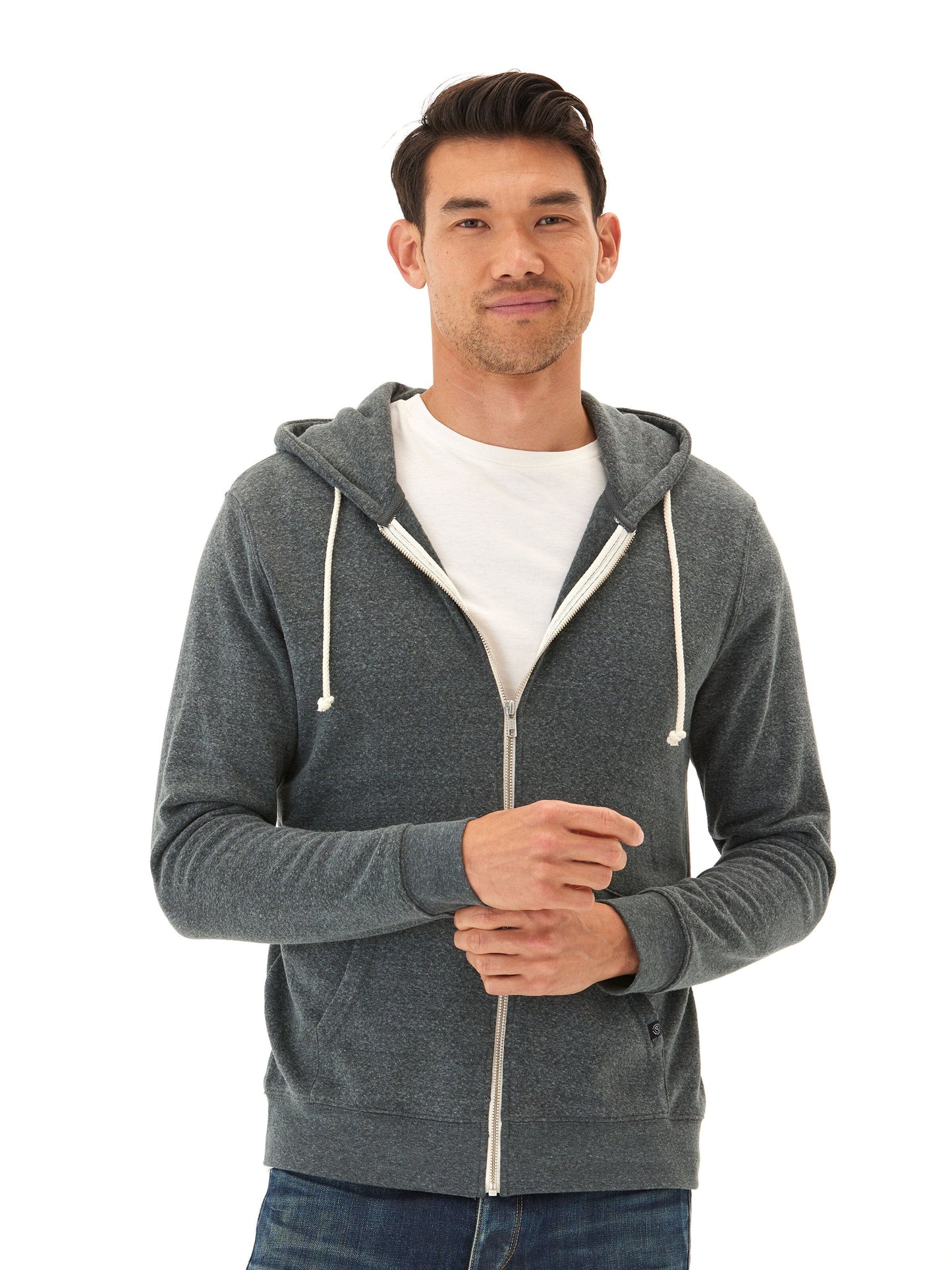 Triblend Zip Fleece Hoodie