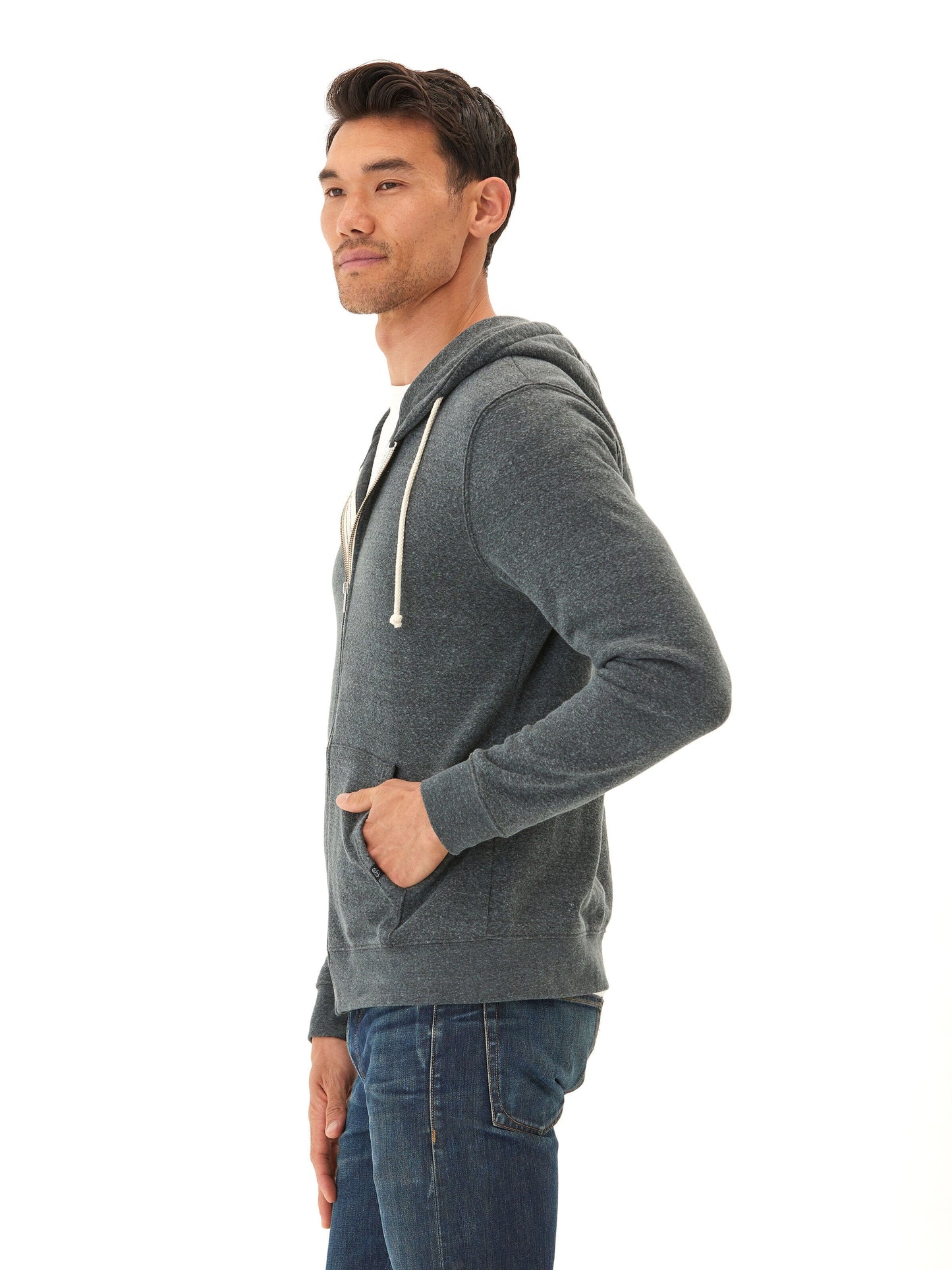 Triblend Zip Fleece Hoodie