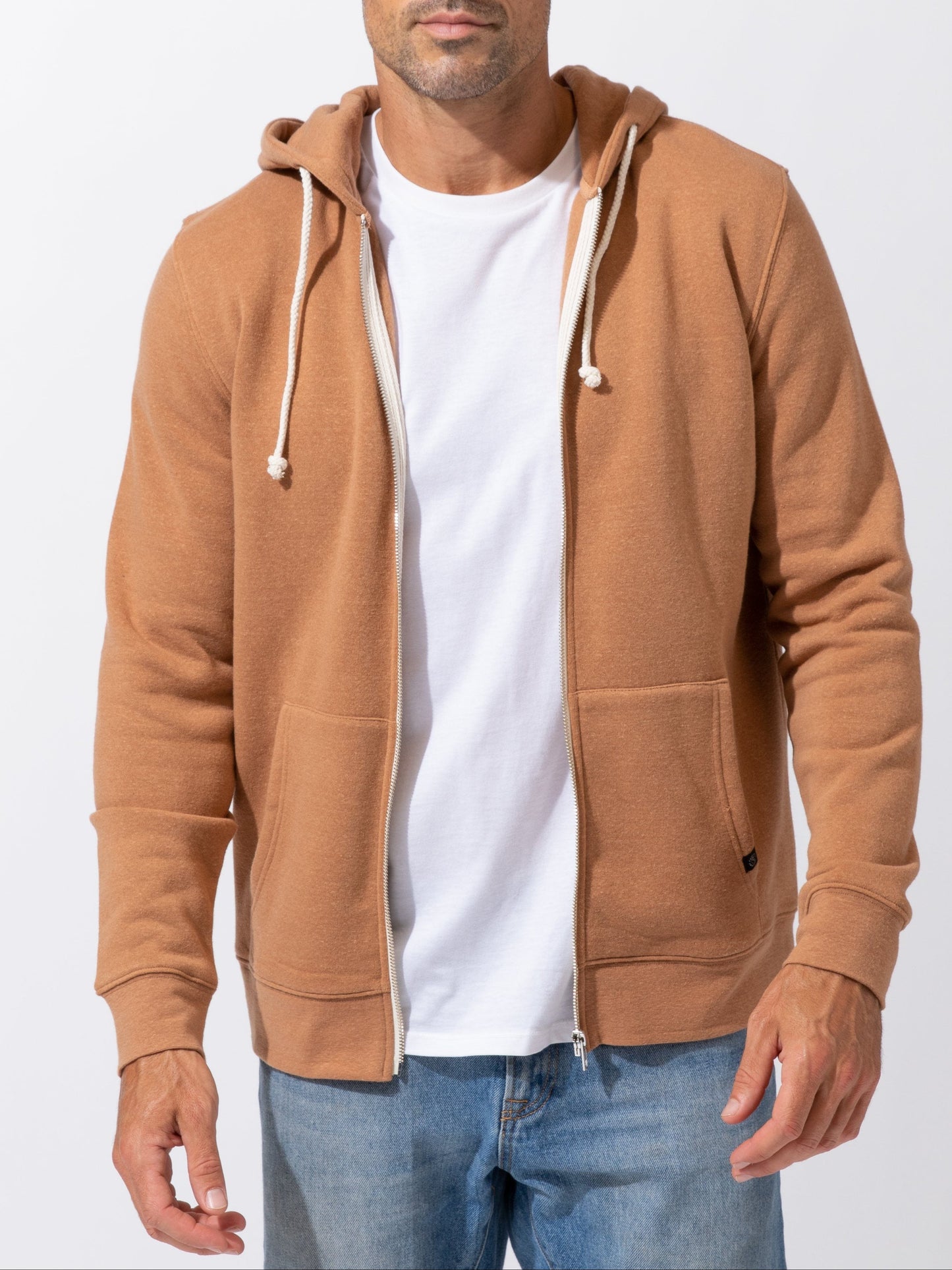 Triblend Zip Fleece Hoodie