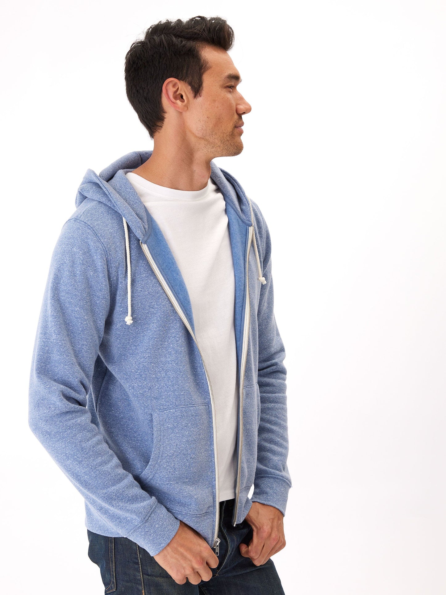 Triblend Zip Fleece Hoodie