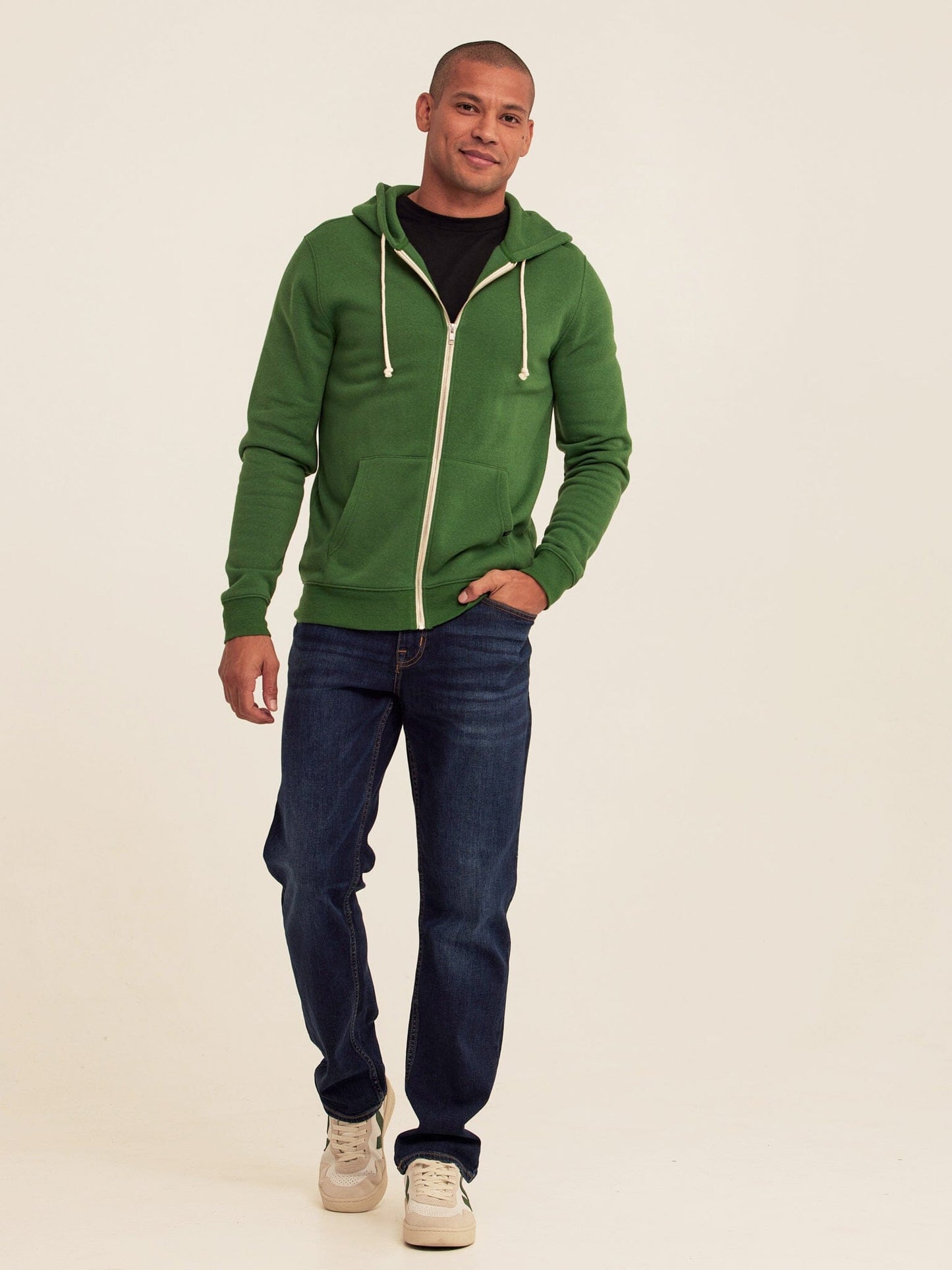 Triblend Zip Fleece Hoodie