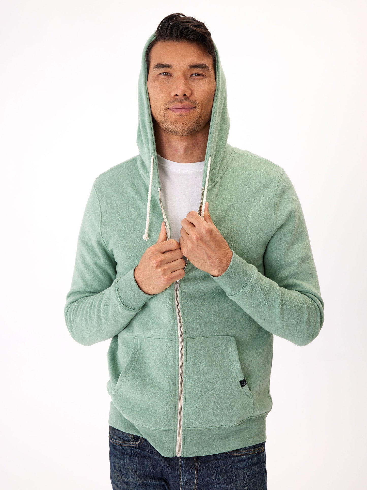 Triblend Zip Fleece Hoodie