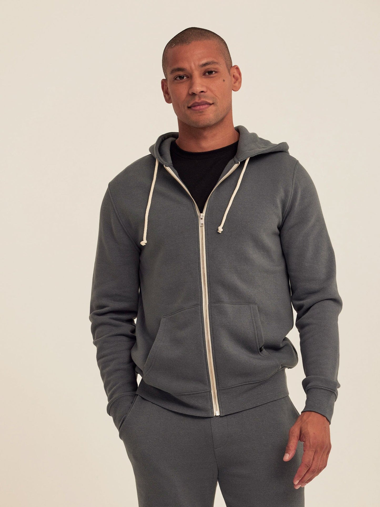 Triblend Zip Fleece Hoodie