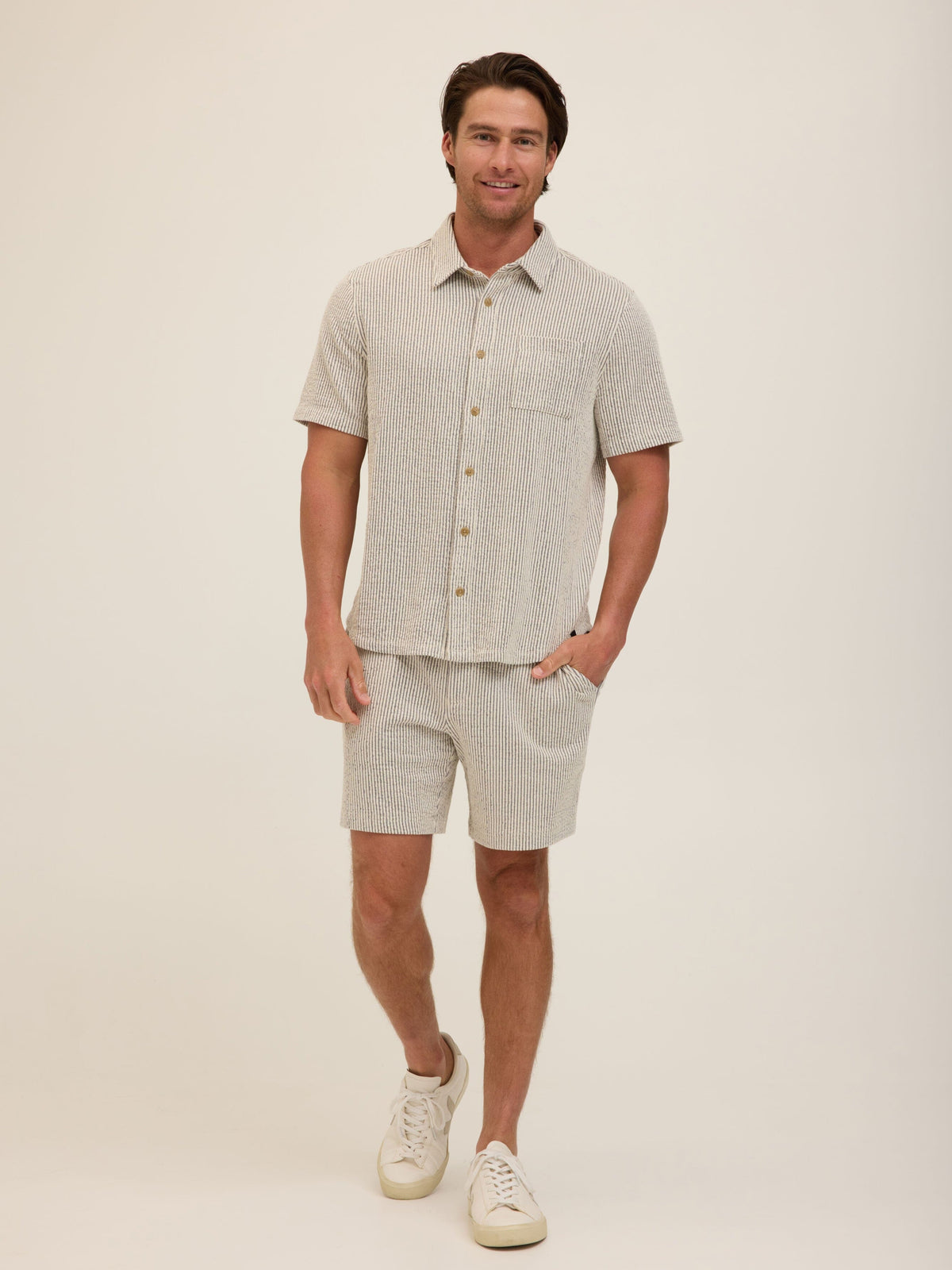 Dylan Tonal Stretch Seersucker Short