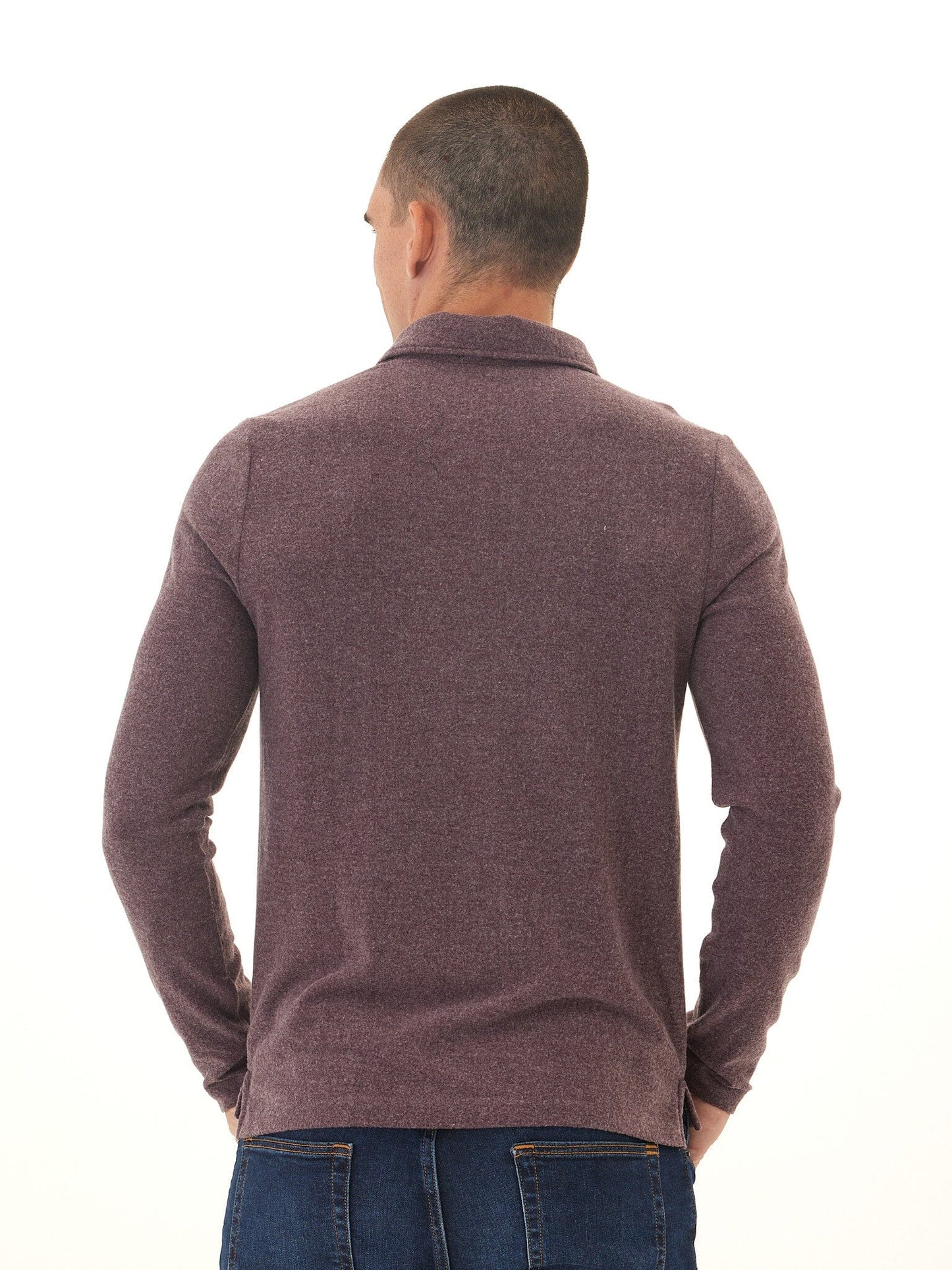 Henrique Sweater Knit Long Sleeve Polo