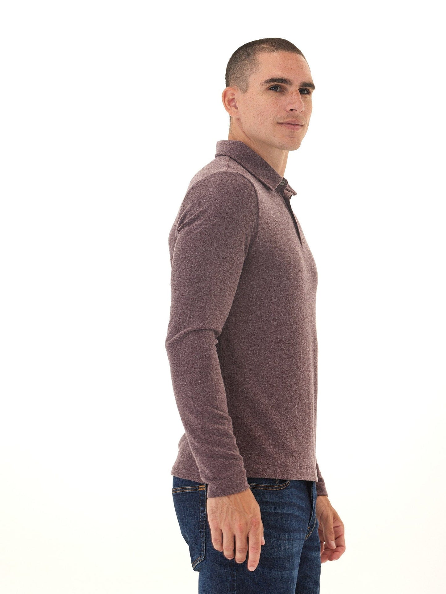 Henrique Sweater Knit Long Sleeve Polo