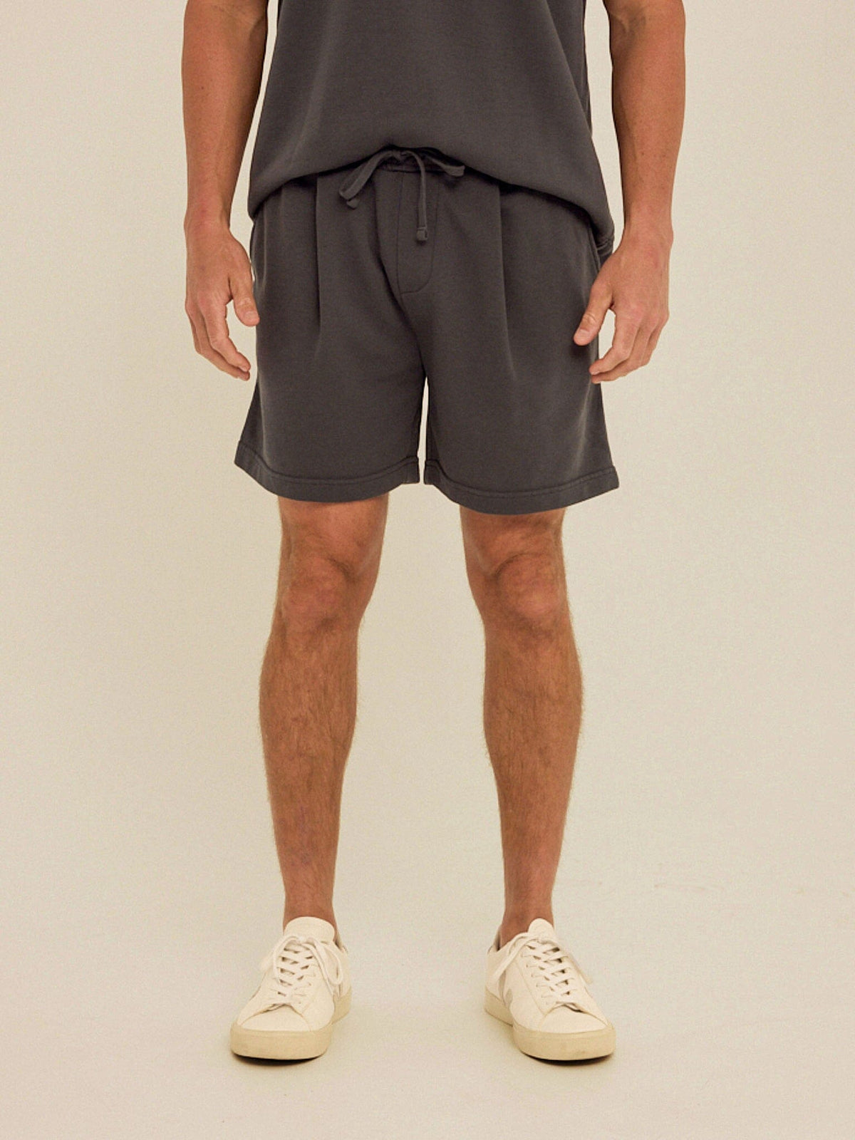 Easton Cotton Blend Terry Pleated Short